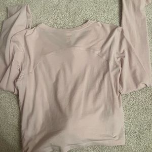 lulu-lemon long sleeve that ties in the front.